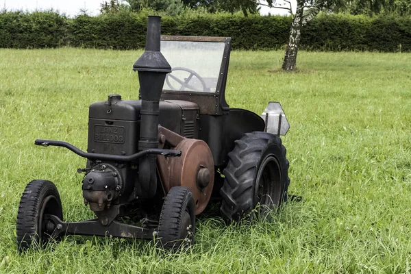 Tractor Alemán Vintage Lanz Bulldog Choczewo Kaszuby Polonia Agosto 2018 — Foto de Stock