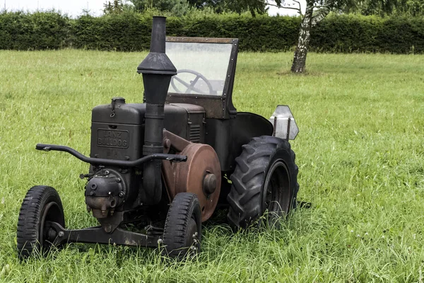 Tractor Alemán Vintage Lanz Bulldog Choczewo Kaszuby Polonia Agosto 2018 —  Fotos de Stock