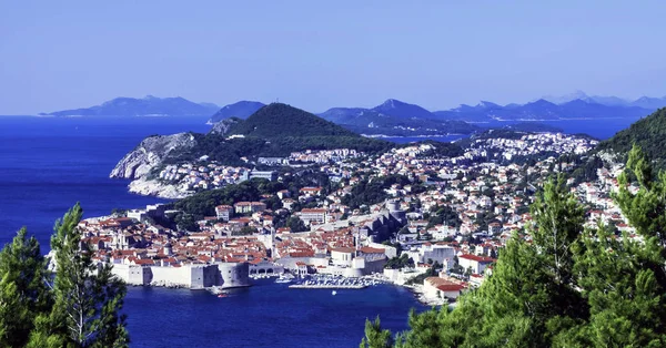 Panorama Adriatic Sea Dubrovnik Dalmatia Croatia — Stock Photo, Image