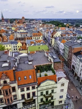 Old Town Torun, Polonya Hava görünümünü üzerinde 25 Ağustos 2018