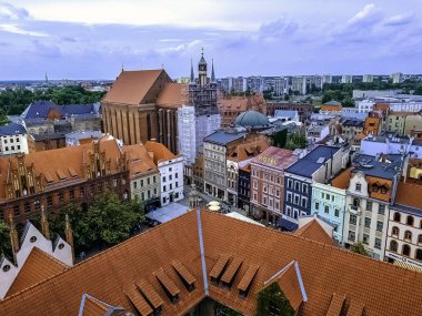 Old Town Torun, Polonya Hava görünümünü üzerinde 25 Ağustos 2018