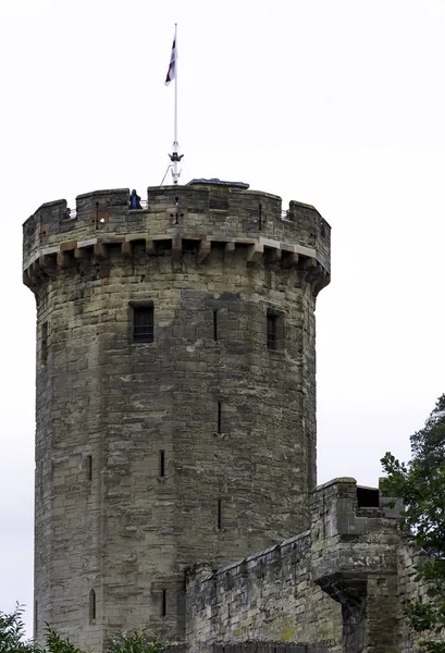 Warwick Castle Guy Tower Warwick Warwickshire Wielka Brytania Dniu Października — Zdjęcie stockowe