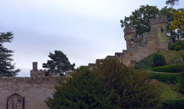 Κάστρο Του Γουόρικ Ανάχωμα Στο Warwick Warwickshire Ηνωμένου Βασιλείου Στις — Φωτογραφία Αρχείου