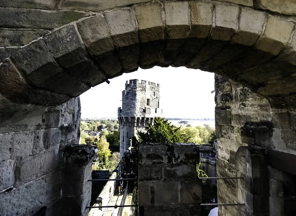 Уорикский Замок Башня Цезаря Уорике Уорикшир Великобритания Октября 2018 Года — стоковое фото