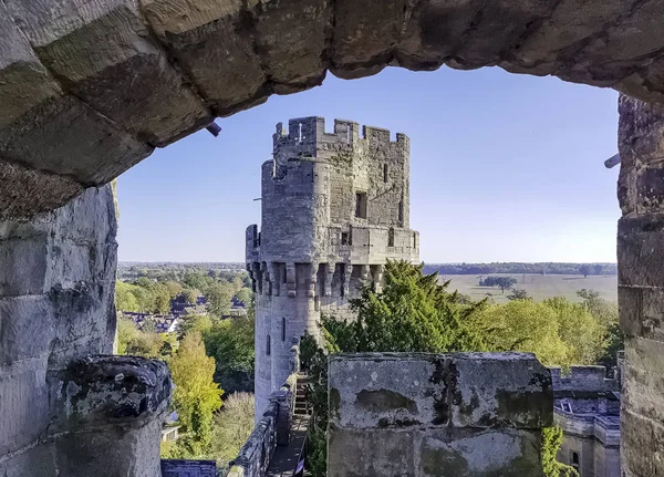 Warwick Castle Caesar Tower Warwick Warwickshire Reino Unido Outubro 2018 — Fotografia de Stock