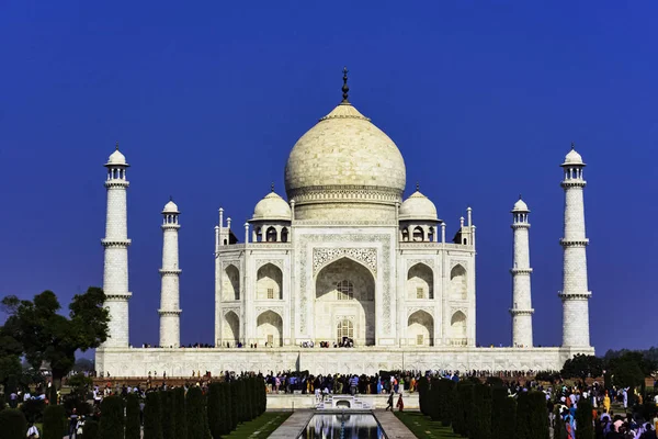 Imagem Coroa Dos Palácios Taj Mahal Dezembro 2018 Agra Índia — Fotografia de Stock