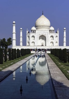 Taç saraylar - Taj Mahal Agra, Uttar Pradesh, Hindistan ile 1 Aralık 2018