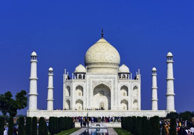 Taç saraylar - Taj Mahal Agra, Uttar Pradesh, Hindistan ile 1 Aralık 2018