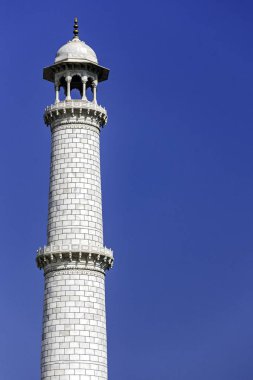 Kule, Taj Mahal Agra, Uttar Pradesh, Hindistan ile 1 Aralık 2018