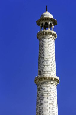 Kule, Taj Mahal Agra, Uttar Pradesh, Hindistan ile 1 Aralık 2018