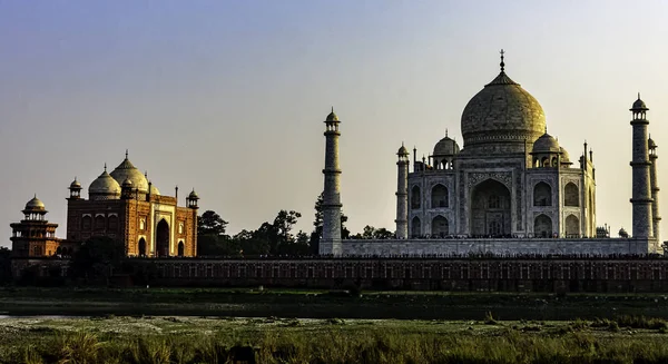 Taj Mahal Rio Yamuna Agra Uttar Pradesh Índia Dezembro 2018 — Fotografia de Stock