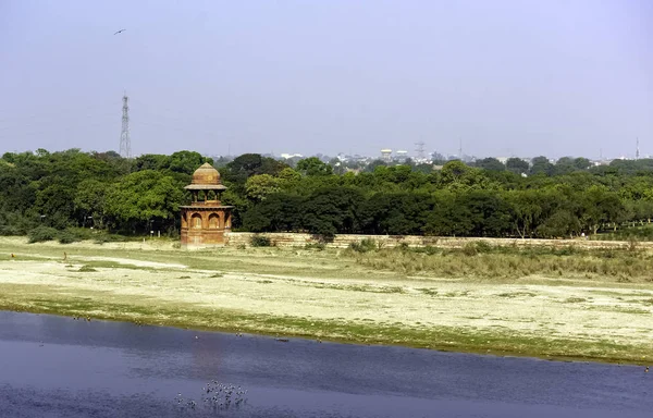 Vue Panoramique Rivière Yamuna Agra Uttar Pradesh Inde — Photo