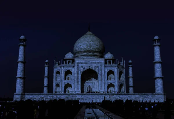 Taj Mahal Night Agra Uttar Pradesh India December 2018 — Stock Photo, Image