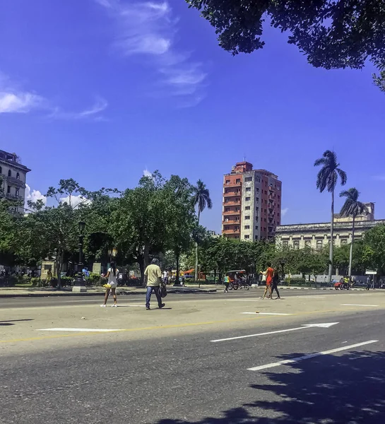 Straat Van Havana Met Oude Residentiële Gebouwen Havana Cuba Juni — Stockfoto