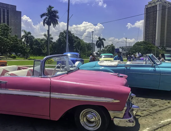 Amerikanska Veteranbilar Havanna Kuba Den Juni 2018 — Stockfoto
