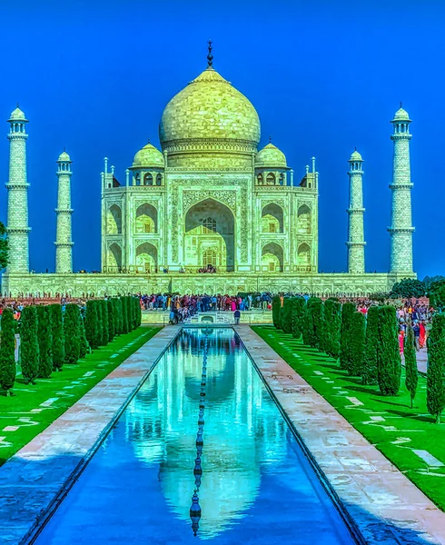 Picture Crown Palaces Taj Mahal Agra Uttar Pradesh India December — Stock Photo, Image