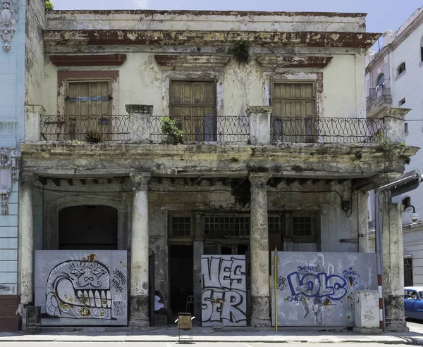 Antico Edificio Residenziale Avana Cuba 2018 — Foto Stock