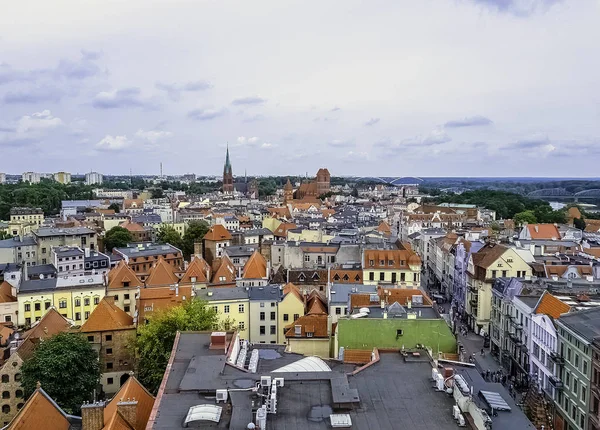Aerial Panorama Old Town Torun Poland — Stock Photo, Image