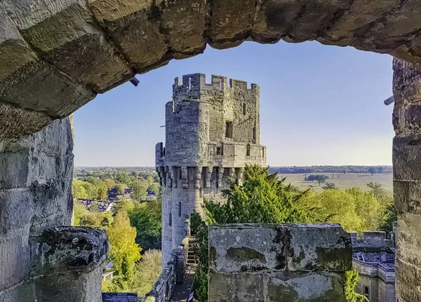 Warwick Castle Sezar Kulede Warwick Içinde Warwick Warwickshire Ngiltere Üzerinde — Stok fotoğraf