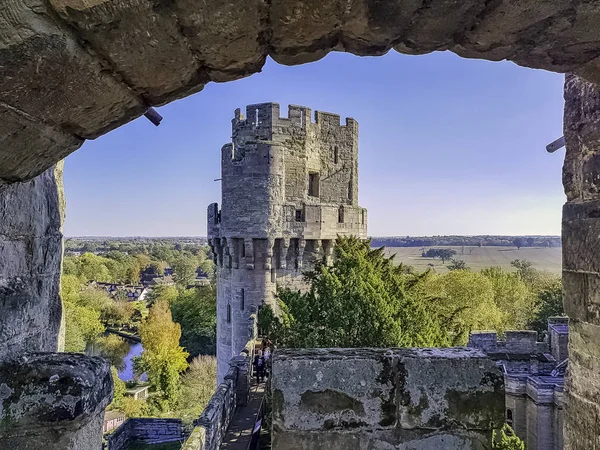 Castelo Warwick Torre César Warwick Warwickshire Reino Unido Outubro 2018 — Fotografia de Stock