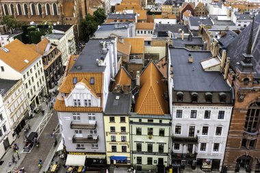 Old Town Torun, Polonya Hava görünümünü üzerinde 25 Ağustos 2018