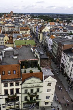Old Town Torun, Polonya Hava görünümünü üzerinde 25 Ağustos 2018
