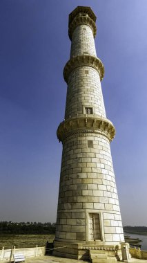 Kule, Taj Mahal Agra, Uttar Pradesh, Hindistan ile 1 Aralık 2018