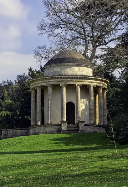 Świątynia Starożytnej Cnota Elysian Fields Stowe Buckinghamshire Wielka Brytania Marca — Zdjęcie stockowe
