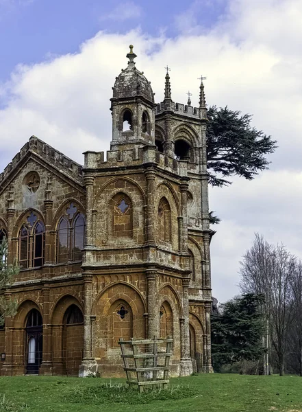 Temple Gothique Temple Liberté Stowe Buckinghamshire Royaume Uni Mars 2019 — Photo