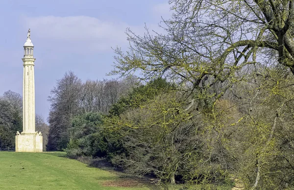 Stowe Yılında Grecian Valley Lord Cobhams Pillar Buckinghamshire Birleşik Krallık — Stok fotoğraf