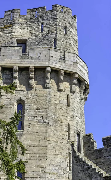 沃里克城堡 凯撒塔在沃里克沃里克 沃里克 英国2019年4月21日 — 图库照片