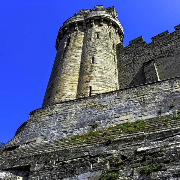 Κάστρο Γουόρικ Πύργος Του Καίσαρα Στο Γουόργουικ Στο Γουόργουικ Γουόρουσαϊρ — Φωτογραφία Αρχείου