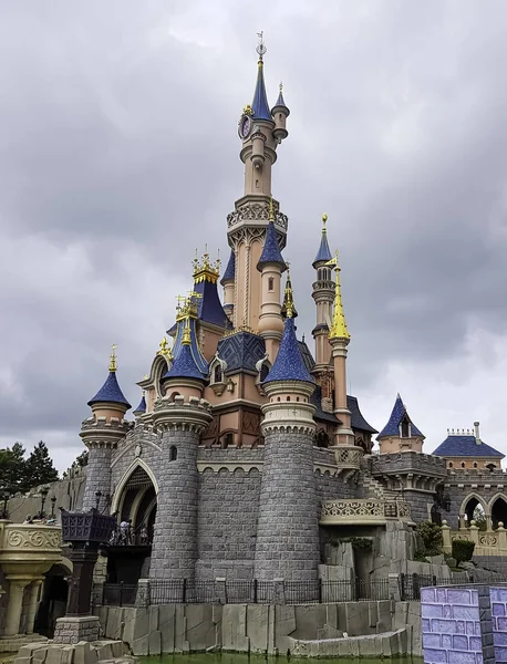 Castillo Bella Durmiente Disneyland Paris Francia Mayo 2019 — Foto de Stock