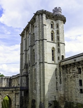 Chateau de Vincennes-Vincennes kasabasında büyük 14 ve 17th century Fransız Kraliyet Kalesi, Val-de-Marne, Fransa 26 Mayıs 2019