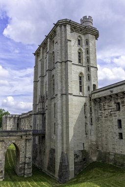 Chateau de Vincennes-Vincennes kasabasında büyük 14 ve 17th century Fransız Kraliyet Kalesi, Val-de-Marne, Fransa 26 Mayıs 2019