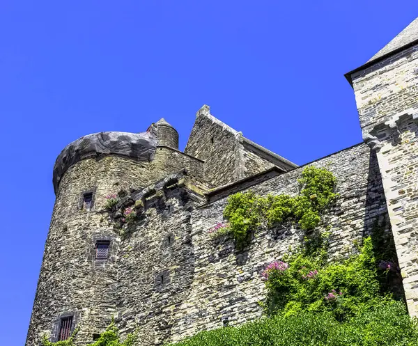 シャトー Vitre Vitr ブルターニュ フランスの町の中世の城 月1日 2019 — ストック写真