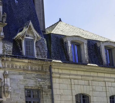 Old Town vitre eski mimarisi (Vitr), Brittany, Fransa 1 Haziran 2019 