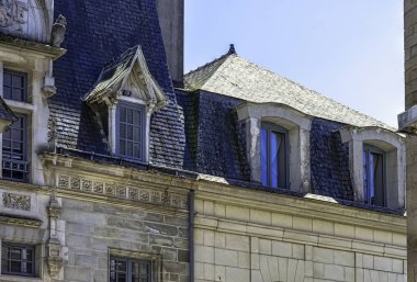 Old Town vitre eski mimarisi (Vitr), Brittany, Fransa 1 Haziran 2019 