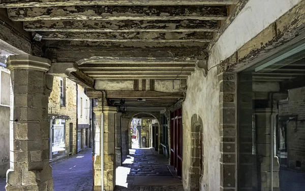 Straat Van Vitre Oude Stad Met Vintage Architectuur Vitre Vitr — Stockfoto