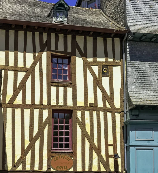 Vintage Architektur Der Altstadt Vitre Bretagne Frankreich Juni 2019 — Stockfoto