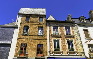 Old Town vitre eski mimarisi, Brittany, Fransa 1 Haziran 2019 