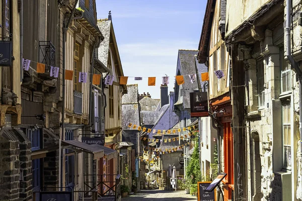 Vitre Vitr Brittany Fransa Vintage Mimariile Vitre Old Town Street — Stok fotoğraf