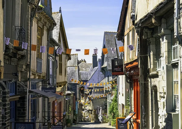 Straat Van Vitre Oude Stad Met Vintage Architectuur Vitre Vitr — Stockfoto