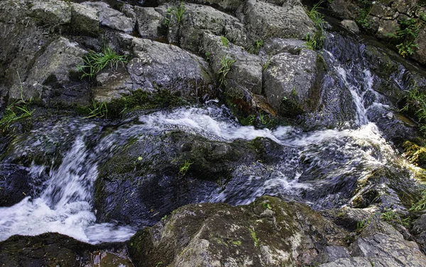 Petite Cascade Mały Wodospad Rzeki Cance Canon Neufbourg Normandia Francja — Zdjęcie stockowe