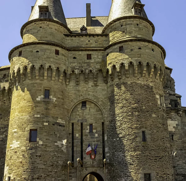 Château Vitre Château Médiéval Dans Ville Vitr Bretagne France Juin — Photo