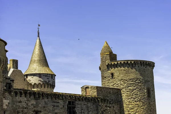 Chateau Vitre Medeltida Slott Staden Vitr Bretagne Frankrike Den Juni — Stockfoto