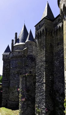 Chateau de vitre-Vitr kasabasında Ortaçağ Kalesi, Brittany, Fransa 1 Haziran 2019 tarihinde