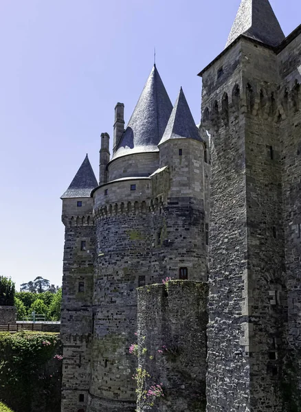 Chateau Vitre Middeleeuws Kasteel Stad Vitr Bretagne Frankrijk Juni 2019 — Stockfoto