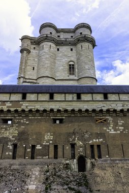 Chateau de Vincennes-Vincennes kasabasında büyük 14 ve 17th century Fransız Kraliyet Kalesi, Val-de-Marne, Fransa 26 Mayıs 2019