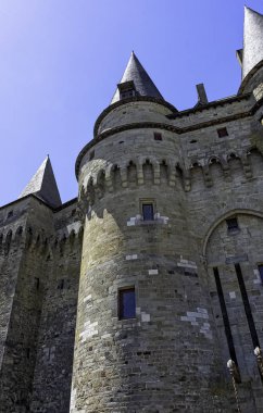 Chateau de vitre-Vitr kasabasında Ortaçağ Kalesi, Brittany, Fransa 1 Haziran 2019 tarihinde
